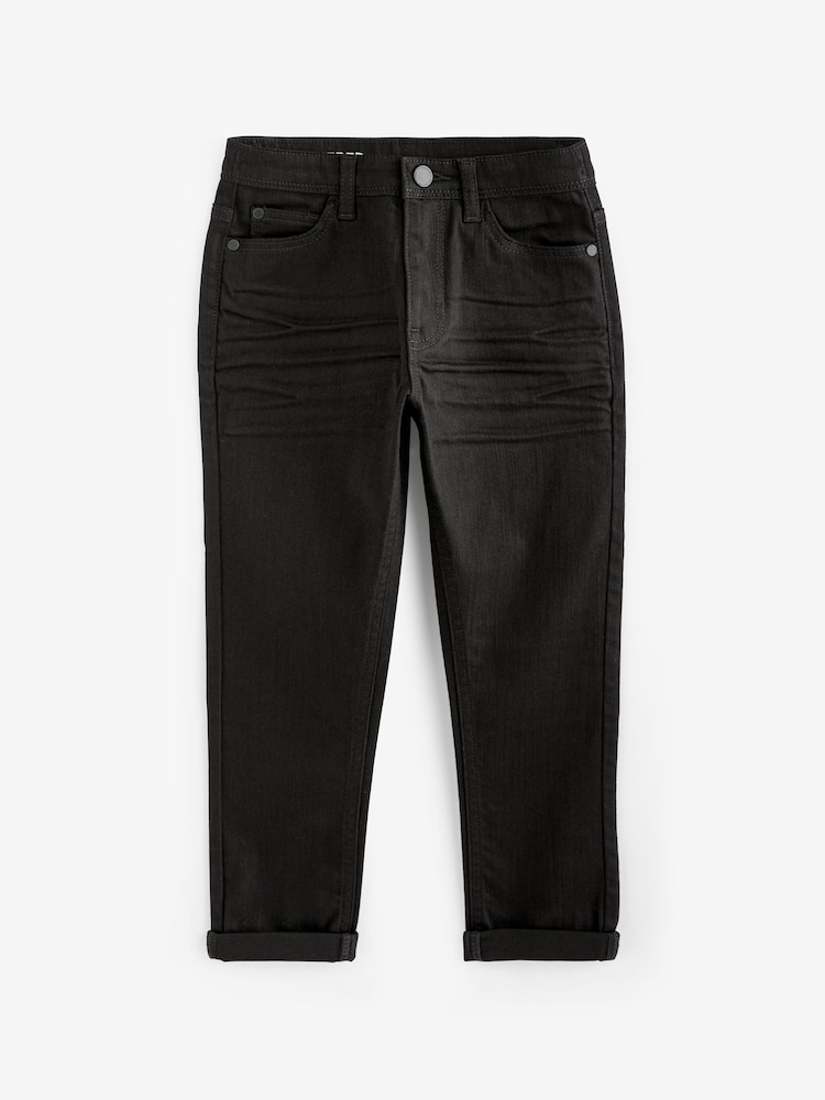 Black Tapered Fit Stretch Jeans (3-17yrs) - Image 1 of 4