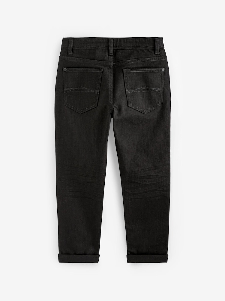 Black Tapered Fit Stretch Jeans (3-17yrs) - Image 2 of 4