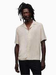 AllSaints Natural Venice Short Sleeve Shirt - Image 4 of 6