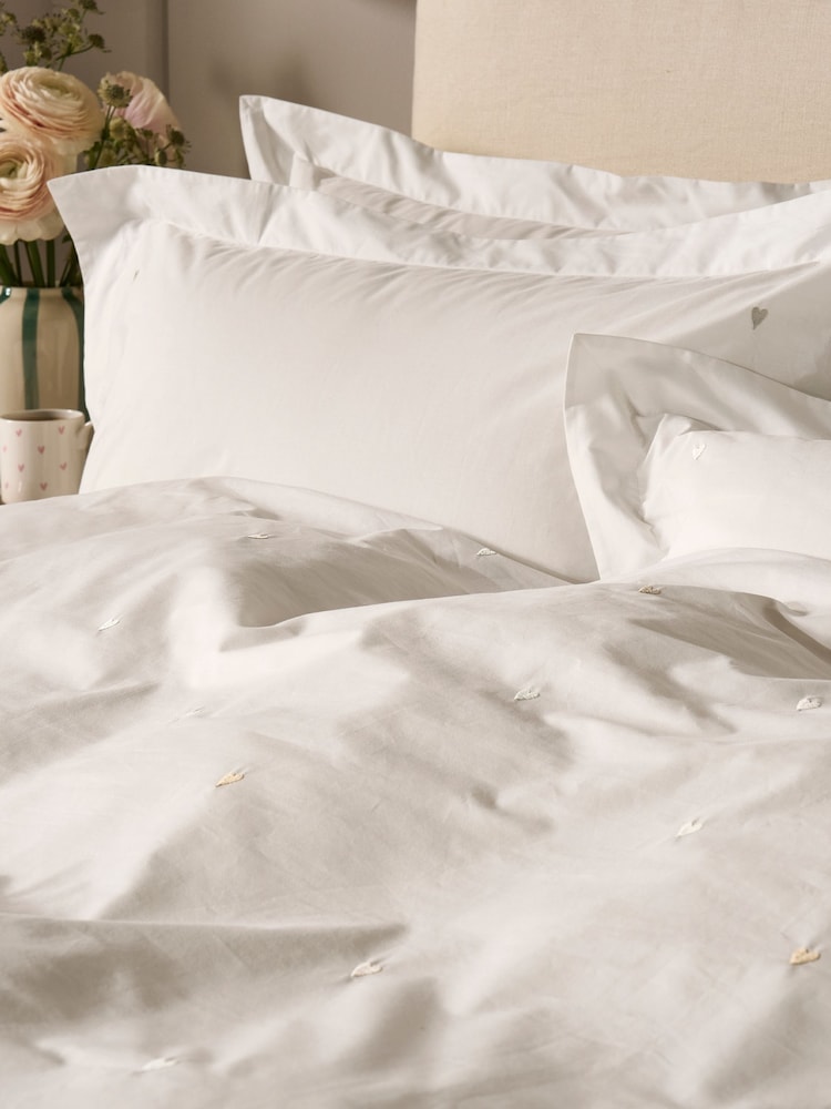 Sophie Allport Set Of 2 Love Hearts Embroidery 200 Thread Count Pillowcase - صورة 1 من 3 Sophie Allport Set Of 2 Love Hearts Embroidery 200 Thread Count Pillowcase - صورة 1 من 3