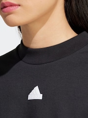 adidas Black Sportswear Future Icons 3-Stripes Sweatshirt - Image 4 of 6