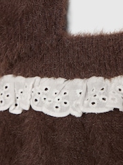 River Island Brown Swan Caridgan & Shorts Set - Image 4 of 5