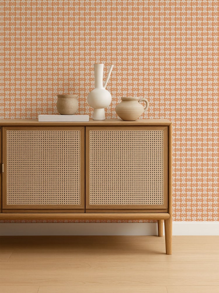 Scion Tangerine/Blush Pomona Owl 10M Wallpaper - Image 1 of 4 Scion Tangerine/Blush Pomona Owl 10M Wallpaper - Image 1 of 4