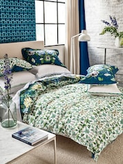 Designers Guild Indigo Bue Eleonora 200 Thread Count Duvet Cover and Pillowcase Set - Image 4 of 8