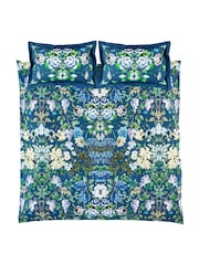Designers Guild Indigo Bue Eleonora 200 Thread Count Duvet Cover and Pillowcase Set - Image 5 of 8