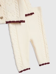 River Island Cream Cape Cardigan & Trousers Set - Image 4 of 5