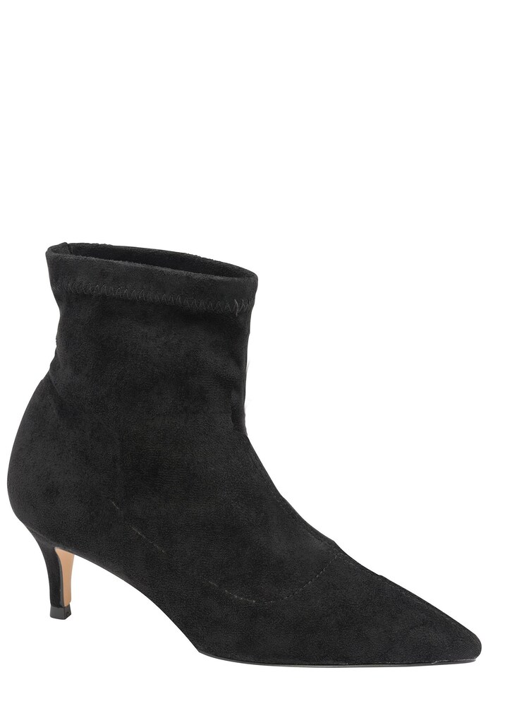 Ravel Black Dark Stretch Sock Ankle Boots - Image 1 of 4 Ravel Black Dark Stretch Sock Ankle Boots - Image 1 of 4