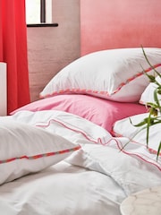 Designers Guild Fuchsia Pink Burlington Fringe 400 Thread Count Duvet Cover and Pillowcase Set - Image 3 of 5