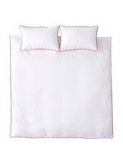 Designers Guild Fuchsia Pink Burlington Fringe 400 Thread Count Duvet Cover and Pillowcase Set - Image 4 of 5