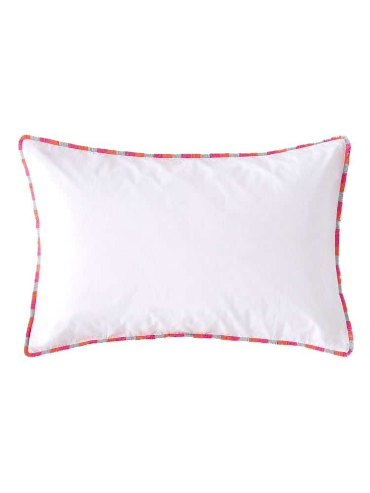 Designers Guild Fuchsia Pink Burlington Fringe 400 Thread Count Duvet Cover and Pillowcase Set - Image 5 of 5 Designers Guild Fuchsia Pink Burlington Fringe 400 Thread Count Duvet Cover and Pillowcase Set - Image 5 of 5