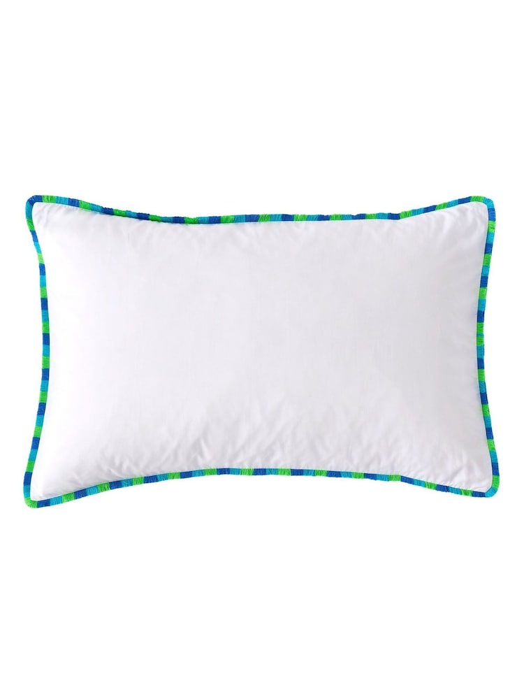 Designers Guild Cobalt Blue Burlington Fringe 400 Thread Count Duvet Cover and Pillowcase Set - Image 6 of 6