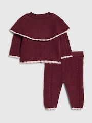 River Island Red Cape Cardigan & Trousers Set - Image 2 of 5