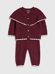 River Island Red Cape Cardigan & Trousers Set - Image 3 of 5