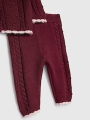 River Island Red Cape Cardigan & Trousers Set - Image 4 of 5