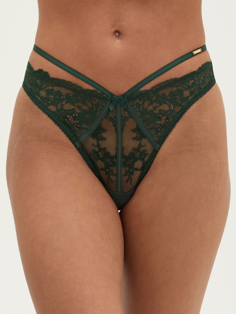 Boux Avenue Green Adelaide Lace G-String Thong Knickers - Image 1 of 4