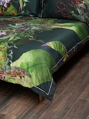 Timorous Beasties Bottle Green Topical 220 Thread Count Duvet Cover and Pillowcase Set - Image 3 of 9