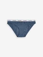 Calvin Klein Blue Modern Logo Lace Bikini Bottoms 3 Pack - Image 2 of 7