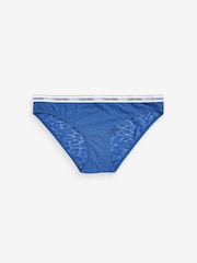Calvin Klein Blue Modern Logo Lace Bikini Bottoms 3 Pack - Image 4 of 7