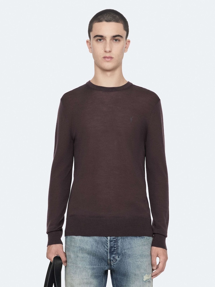 Күлгін - AllSaints Mode Мерино түсті джинсы мойын жемпірі - 8суретінің 1 суреті