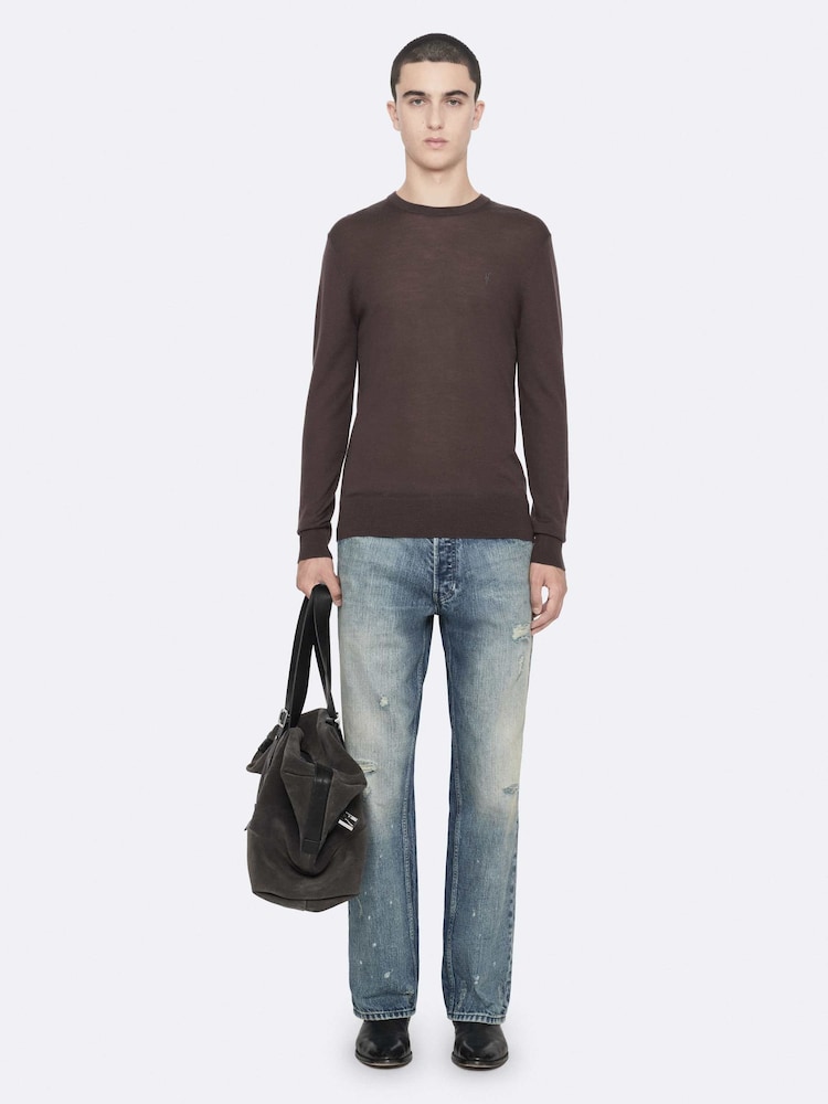 Күлгін - AllSaints Mode Мерино түсті джинсы мойын жемпірі - 8суретінің 2 суреті