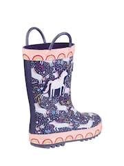 Cotswold Junior Purple Waterproof Sprinkle Wellington Boots - Image 2 of 4