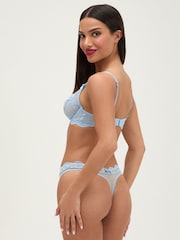 Boux Avenue Blue Veronique lace thong Knickers - Image 5 of 6