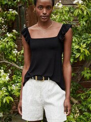 Baukjen Loretta Linen White Shorts - Image 1 of 4