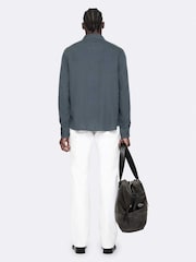AllSaints Blue Bond Long Sleeve Shirt - Image 6 of 8