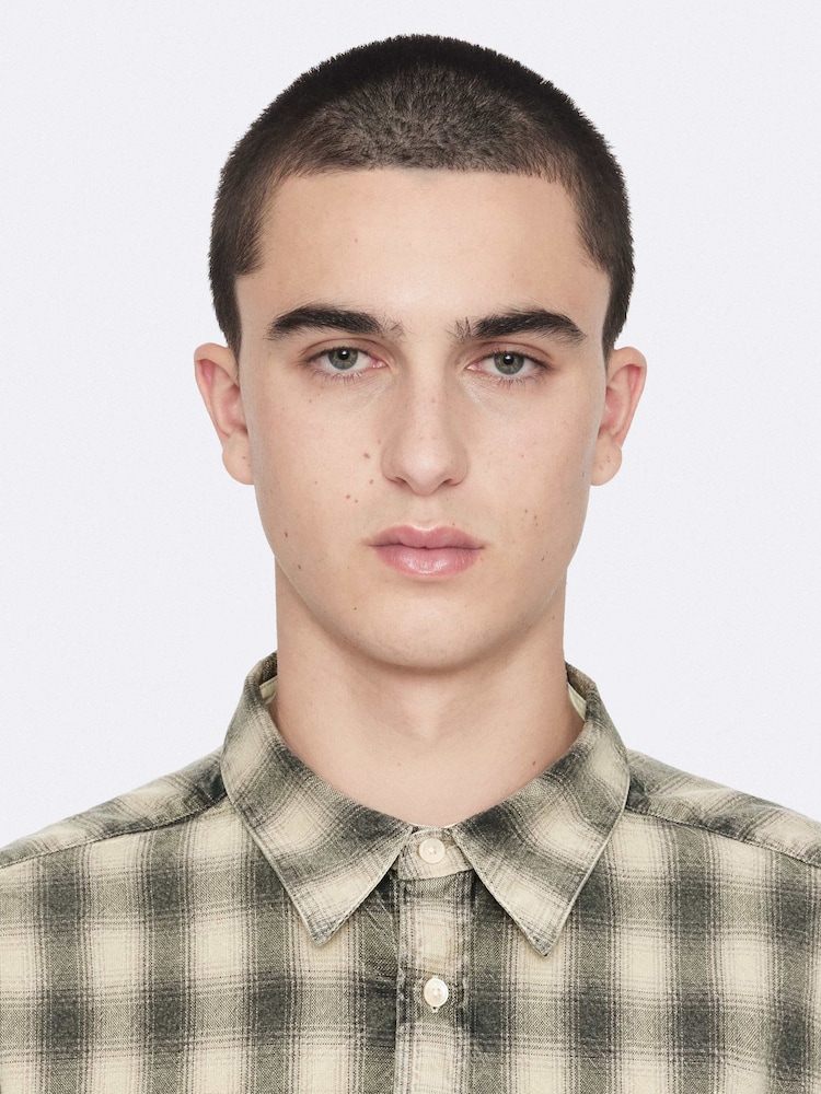 AllSaints Grey Bower Long Sleeve Shirt - Image 2 of 8