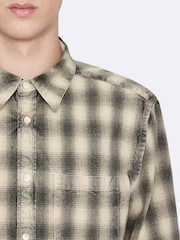 AllSaints Grey Bower Long Sleeve Shirt - Image 4 of 8