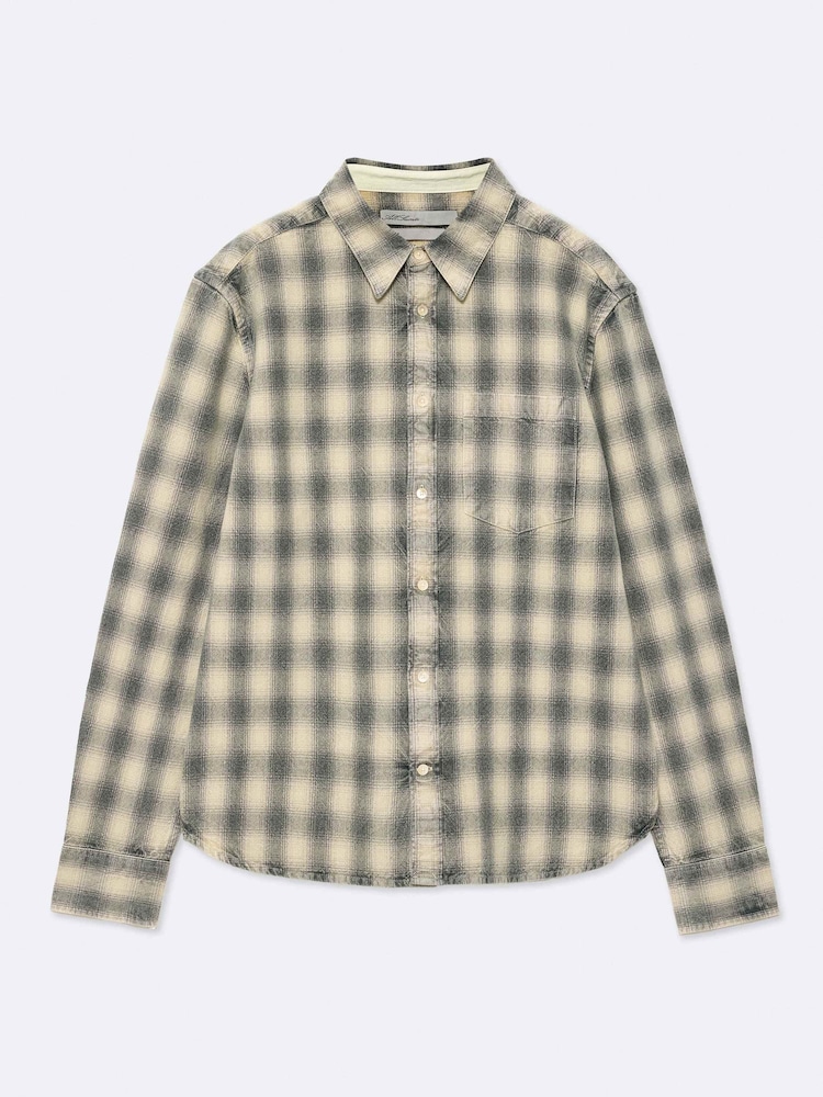 AllSaints Grey Bower Long Sleeve Shirt - Image 8 of 8