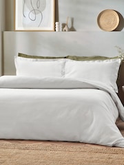 Yard White Waffle Textured 100% Cotton Duvet Cover Set - Image 2 of 5