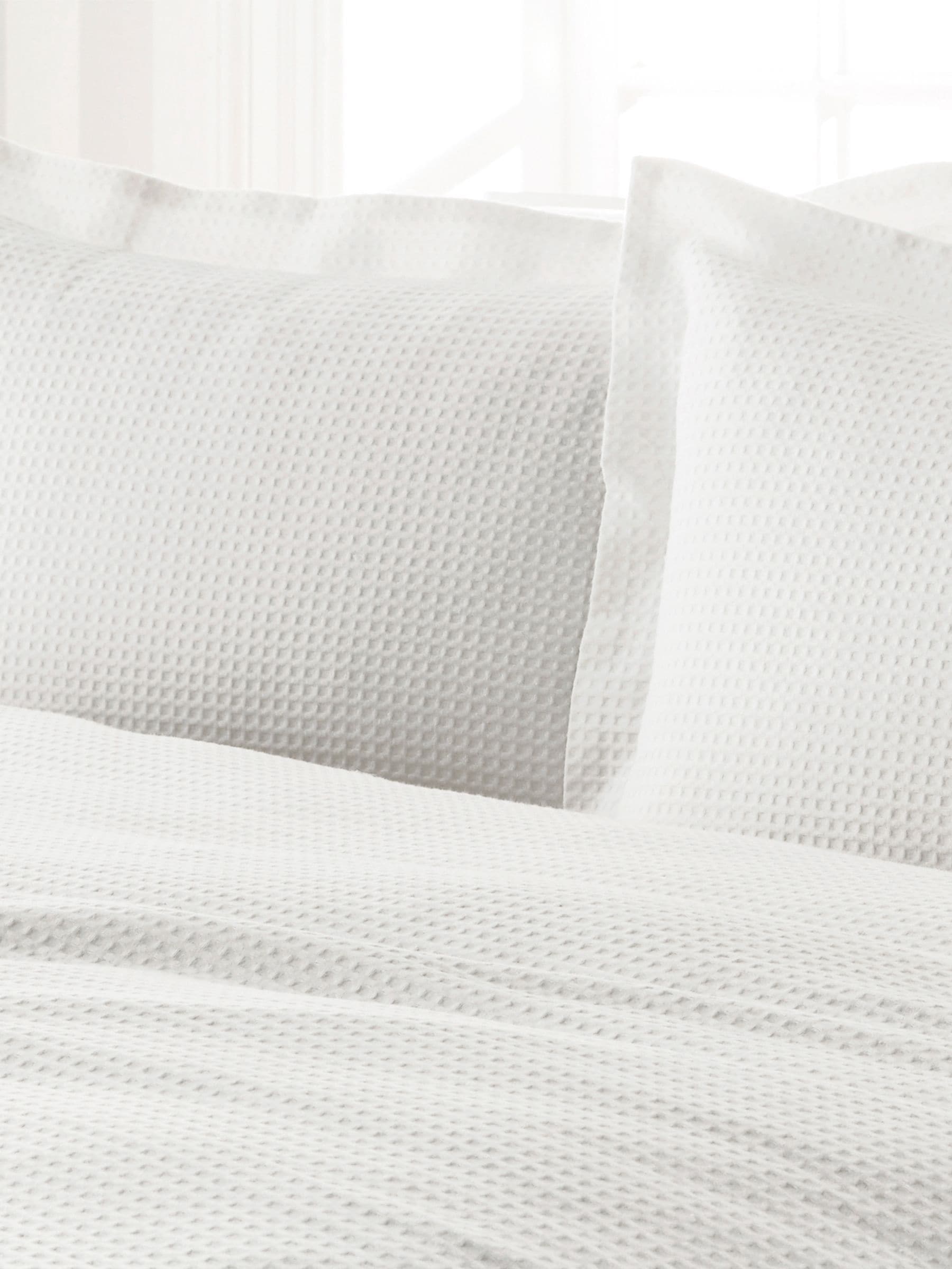 【大学生の特権】学生証で送料無料になる Cotton 100% Textured Waffle White Yard Buy Duvet Set Cover バッグ