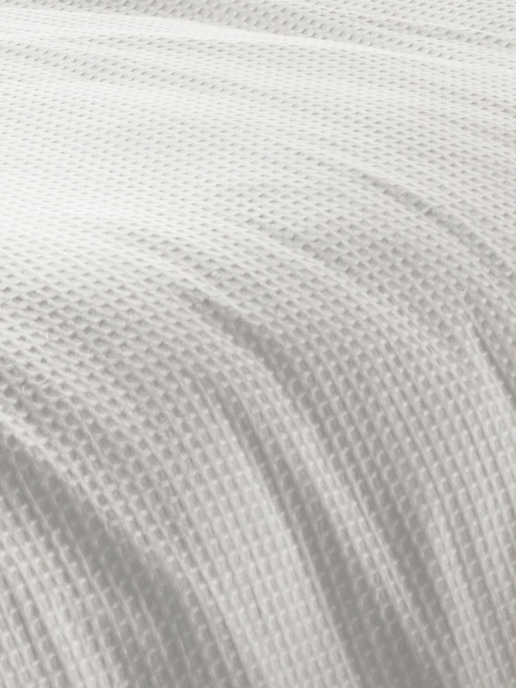 Yard White Waffle Textured 100% Cotton Duvet Cover Set - Image 5 of 5