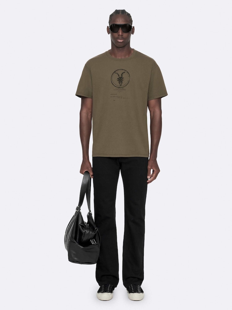 AllSaints Brown Tier Short Sleeve Crew Neck T-Shirt - Image 2 of 8