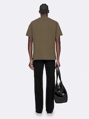 AllSaints Brown Tier Short Sleeve Crew Neck T-Shirt - Image 4 of 8