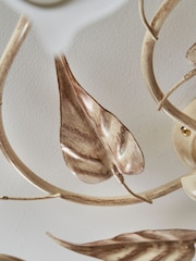 Visconte by BHS Ivory/ Brown Leaves Siena 5 Light Ceiling Light - Image 5 of 6