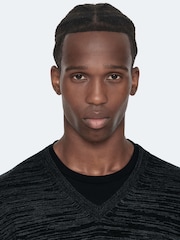 AllSaints Black Beton V-Neck Jumper - Image 2 of 8