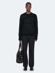 AllSaints Black Beton V-Neck Jumper - Image 3 of 8