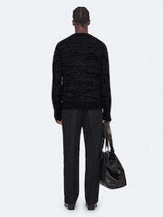 AllSaints Black Beton V-Neck Jumper - Image 6 of 8