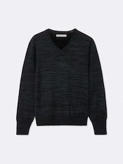 AllSaints Black Beton V-Neck Jumper - Image 8 of 8