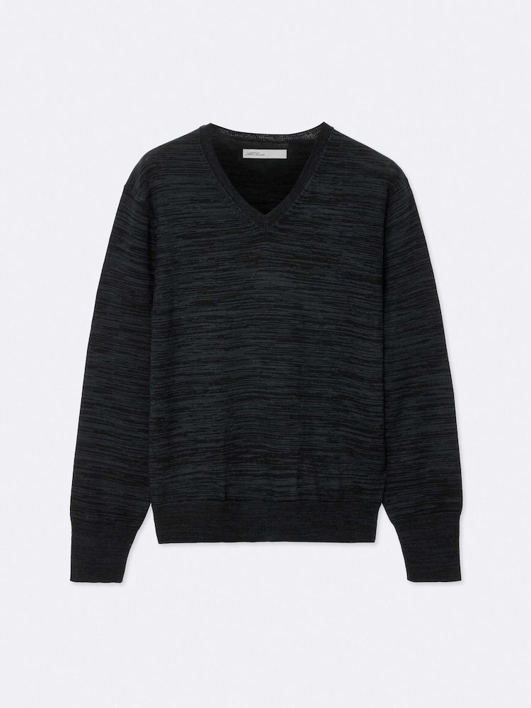 AllSaints Black Beton V-Neck Jumper - Image 8 of 8