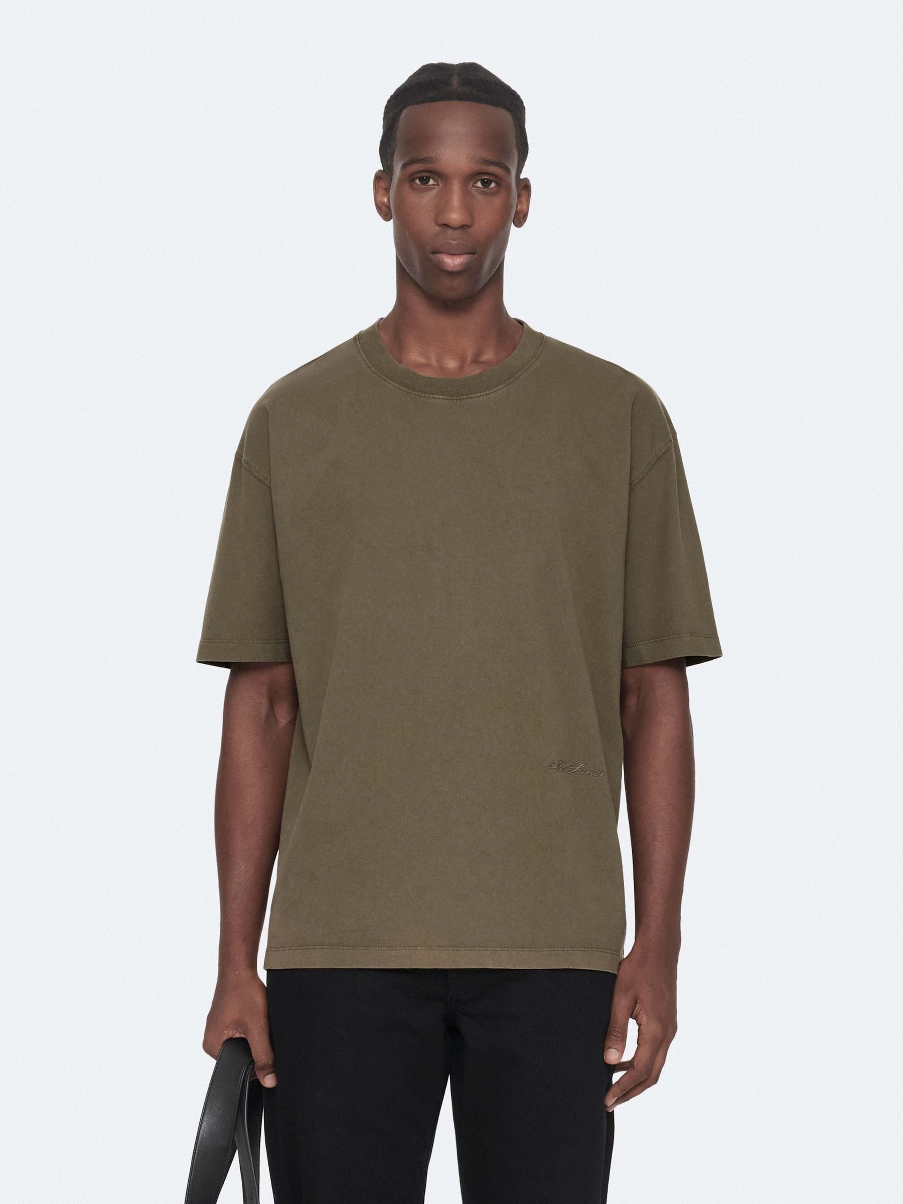 Buy AllSaints Brown Maddox Short Sleeve Crew Neck T-Shirt from