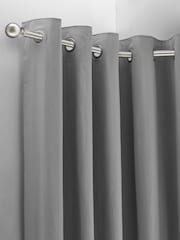 Brushed Silver 4m Bendable Bay Window Curtain Pole Kit - Image 1 of 4