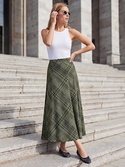 Roman Green Print Midi Skirt - Image 2 of 4