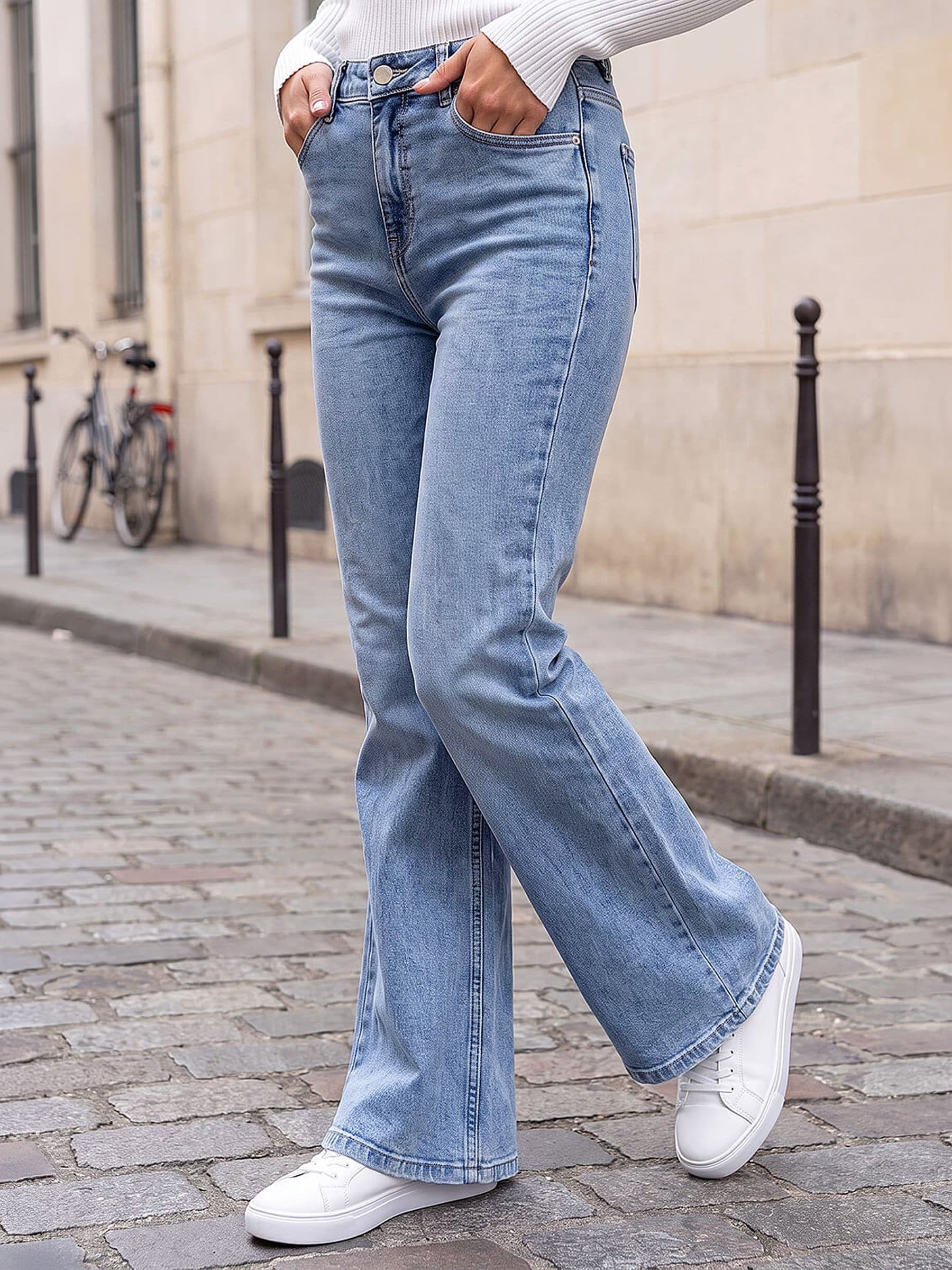 Dusk Women's Light Blue Bootcut Jeans In | Size: 18 - Image 5