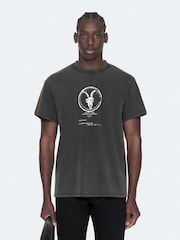 AllSaints Black Tier Short Sleeve Crew Neck T-Shirt - Image 1 of 8