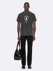 AllSaints Black Tier Short Sleeve Crew Neck T-Shirt - Image 3 of 8