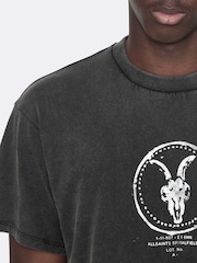 AllSaints Black Tier Short Sleeve Crew Neck T-Shirt - Image 4 of 8