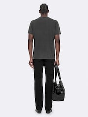 AllSaints Black Tier Short Sleeve Crew Neck T-Shirt - Image 7 of 8